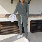Relaxed Chic Knit Lounge Set - Long Sleeve Top & Trouser Co-ord