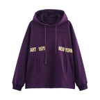 Versatile casual hooded printed hoodie