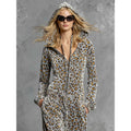Leopard Print Long-Sleeve Hooded Jumpsuit