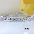 High carbon diamond silver bracelet in 925 silver featuring sparkling diamonds and a sleek design, from Trendy Attic Store01.
