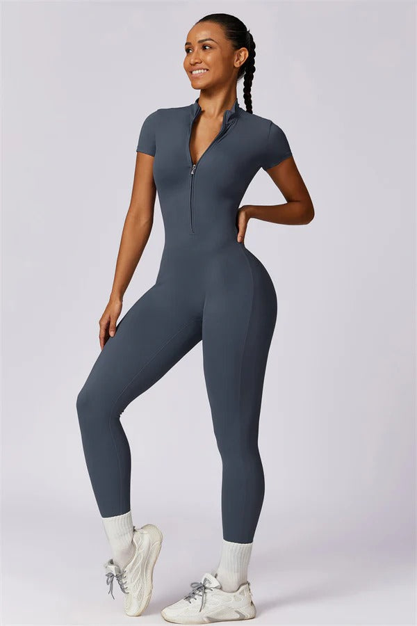 Fitglutes Activewear Mia Belle jumpsuit, stylish athletic one-piece with a fitted design, ideal for gym and workout sessions.