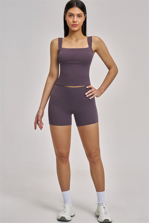 Fitglutes Activewear Swoon Tank Top and Shorts 2-piece set, stylish gymwear for workout and activewear activities.