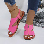 Shopimist open toe flats sandals with a sleek design and minimal straps, perfect for casual summer wear.