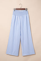 Light beige Brooke Waist Loose Summer Pants from Threaded Pear, featuring a relaxed fit and casual style for warm weather.
