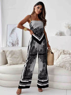 Printed cami and wide-leg pants set by Shopimist featuring a stylish, comfortable matching outfit with floral patterns.