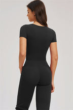 Fitglutes Activewear flared legging and T-shirt set, stylish gymwear with comfortable fit, ideal for workout and sports activities.