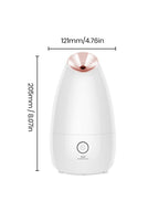 Professional automatic facial steamer for deep pore cleansing and hydration, showing the sleek design and control panel.