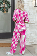 Threaded Pear Elisa Print Half Sleeve Lounge Set in soft fabric, featuring a relaxed fit and stylish floral print for comfortable loungewear.