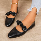 Plush Fashion Hub Bow Square Toe Slip-On Sandals with stylish design and comfortable fit, ideal for casual summer wear.