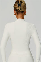 Fitglutes activewear sports set with Burst Jacket, sports bra, and leggings, designed for gym and workout activities.