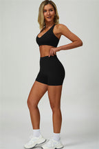 Fitglutes Activewear Seraphine Sports Bra and Shorts 2-piece set, featuring a matching sports bra and workout shorts for active wear.