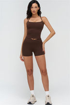 Fitglutes Activewear crop top and shorts 2-piece set, sporty gymwear with bold fit design, perfect for workout and active lifestyle.