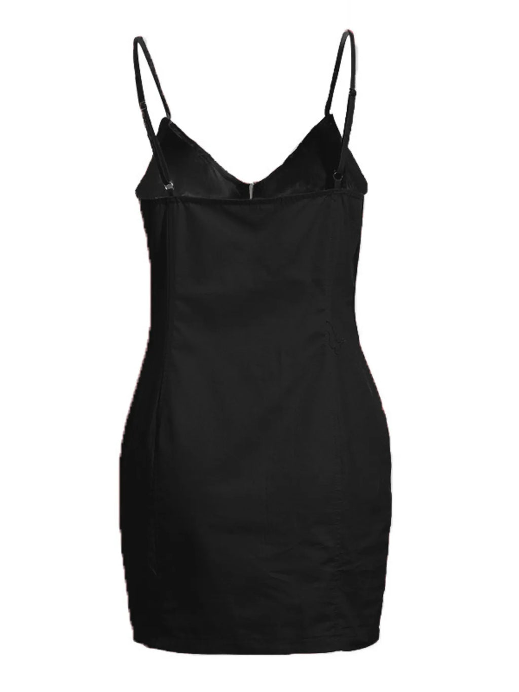 Plus size Shopimist full size zip-front bodycon mini dress displayed on a mannequin, featuring a sleek, fitted design.