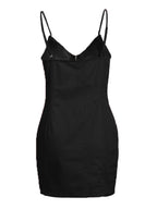 Plus size Shopimist full size zip-front bodycon mini dress displayed on a mannequin, featuring a sleek, fitted design.