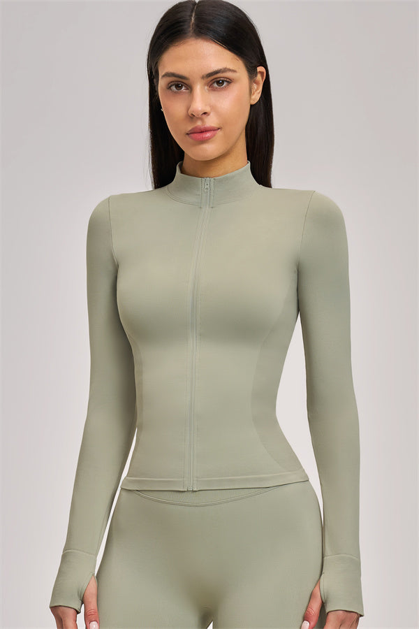Fitglutes activewear sports bra, jacket, and shorts 3-piece set for workouts, featuring breathable fabric and stylish athletic design.