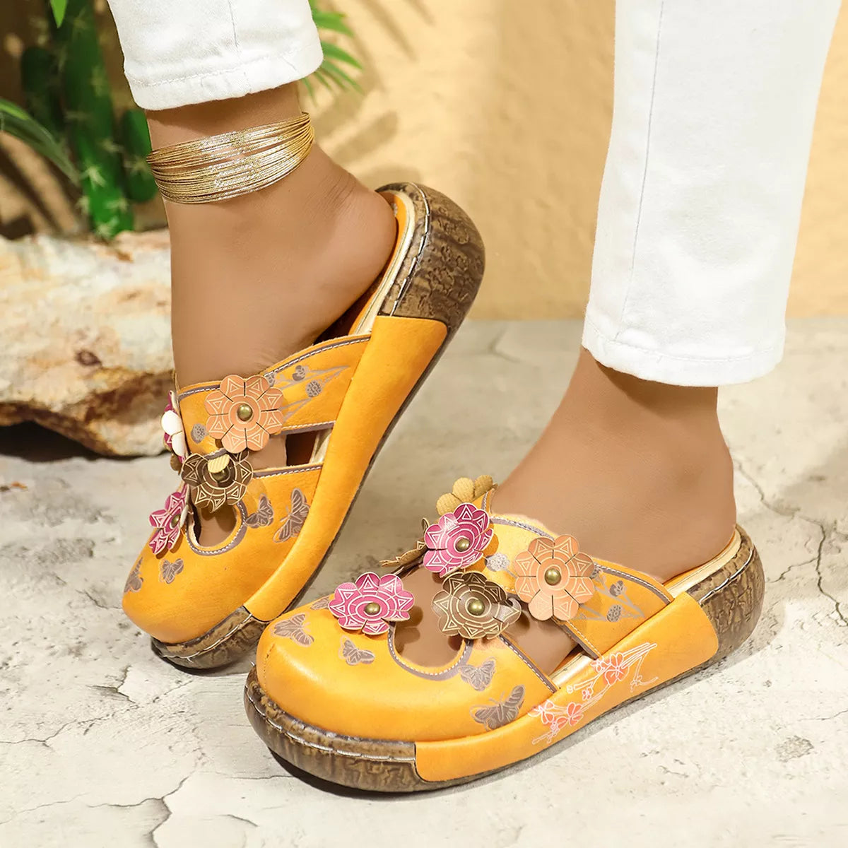 Shopimist round toe platform sandals with chunky soles and adjustable straps, stylish for casual and summer wear.