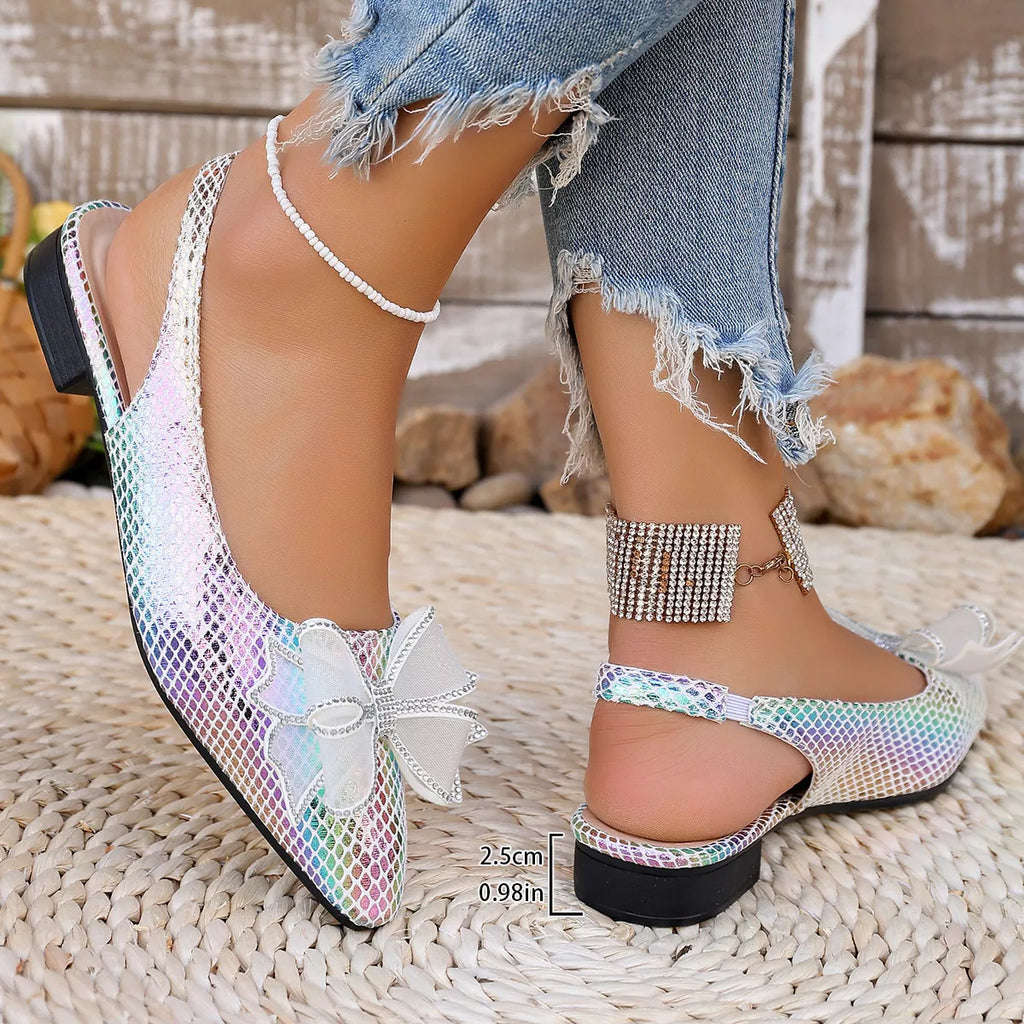 Shopimist point toe block heels sandals with sleek design, featuring comfortable block heels and elegant pointed toes.
