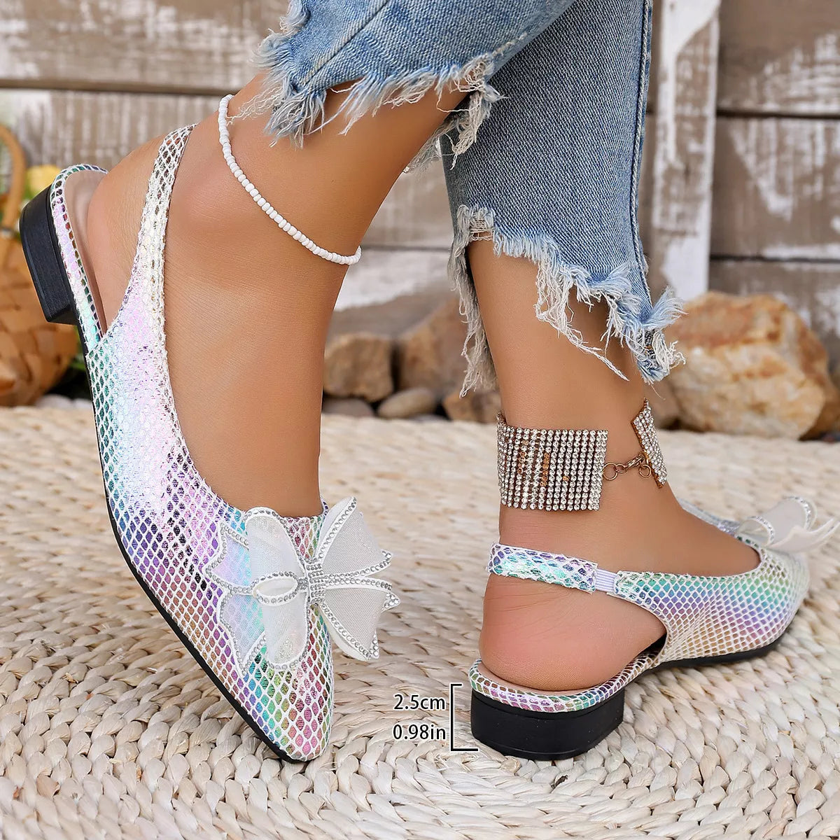 Shopimist point toe block heels sandals with sleek design, featuring comfortable block heels and elegant pointed toes.