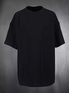 Plus size men's short sleeve top and shorts set by Trendsi, casual summer outfit, featuring a comfortable matching top and shorts.