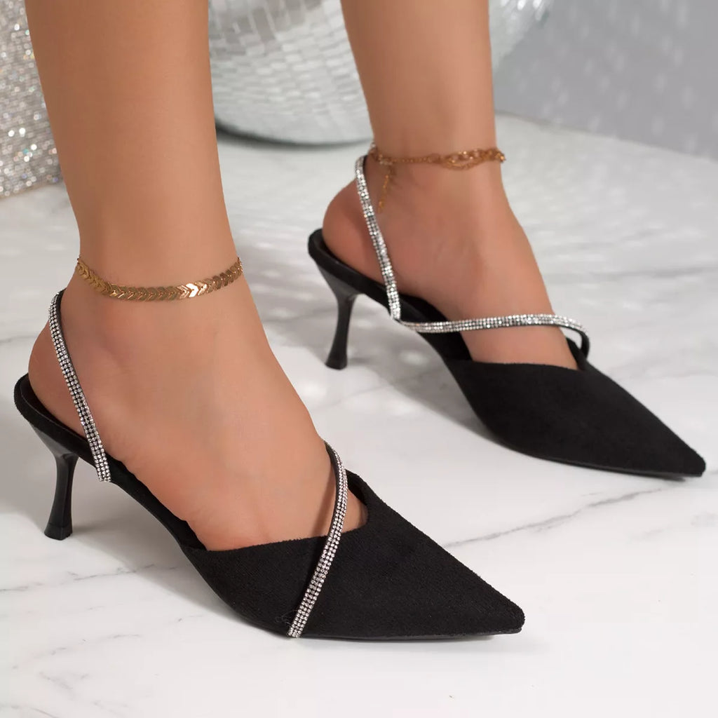 Shopimist point toe kitten heels sandals with sleek design, featuring a stylish heel and elegant toe shape.