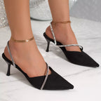 Shopimist point toe kitten heels sandals with sleek design, featuring a stylish heel and elegant toe shape.