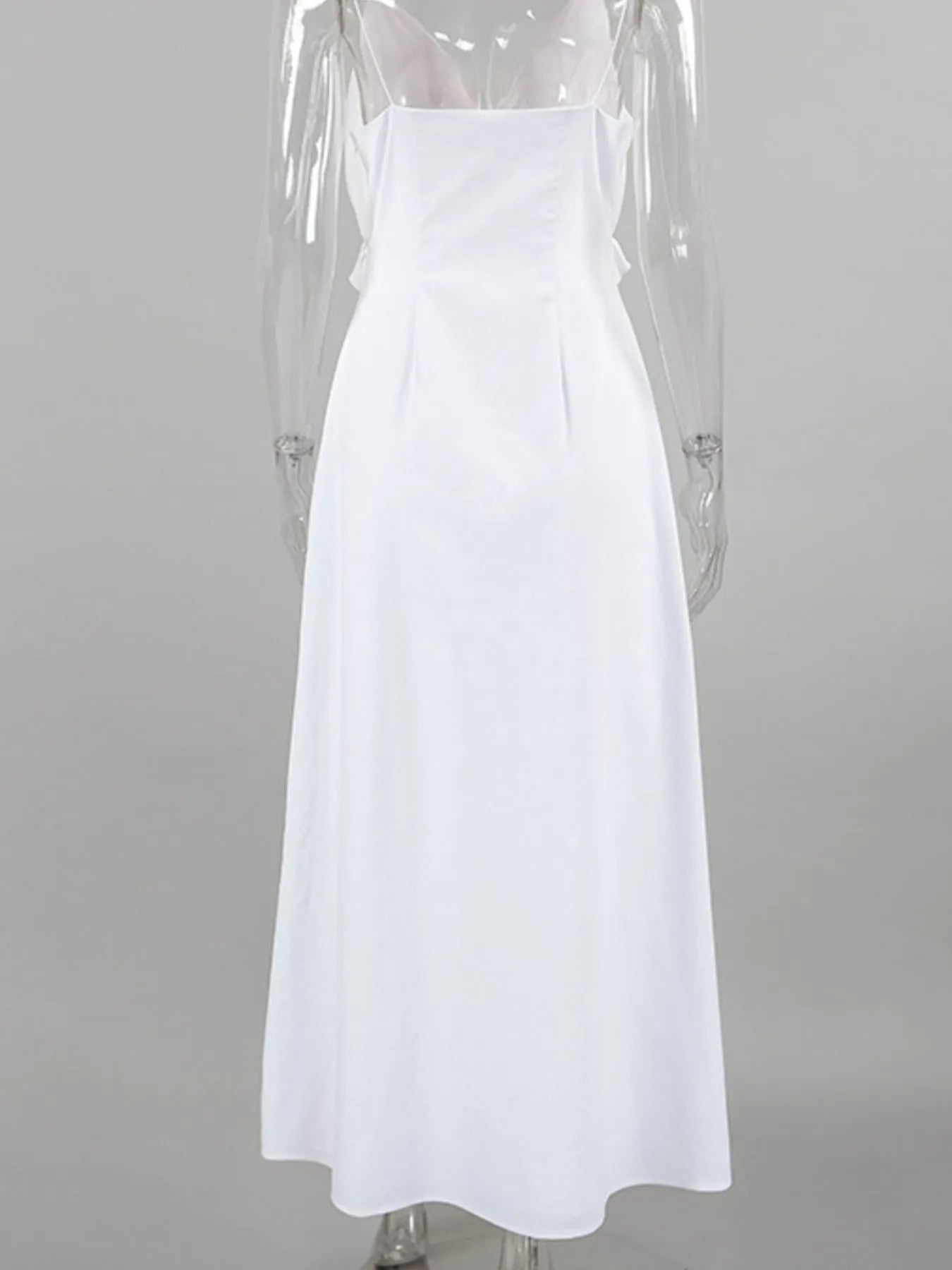 Women's ruffled V-neck cotton maxi dress by Trendsi, flowy boho summer dress with ruffle details and a relaxed fit.