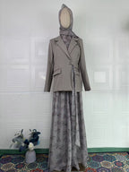 Elegant Long Sleeve Long Dress for WomenFashion Set Dress Casual and Sophisticated Design