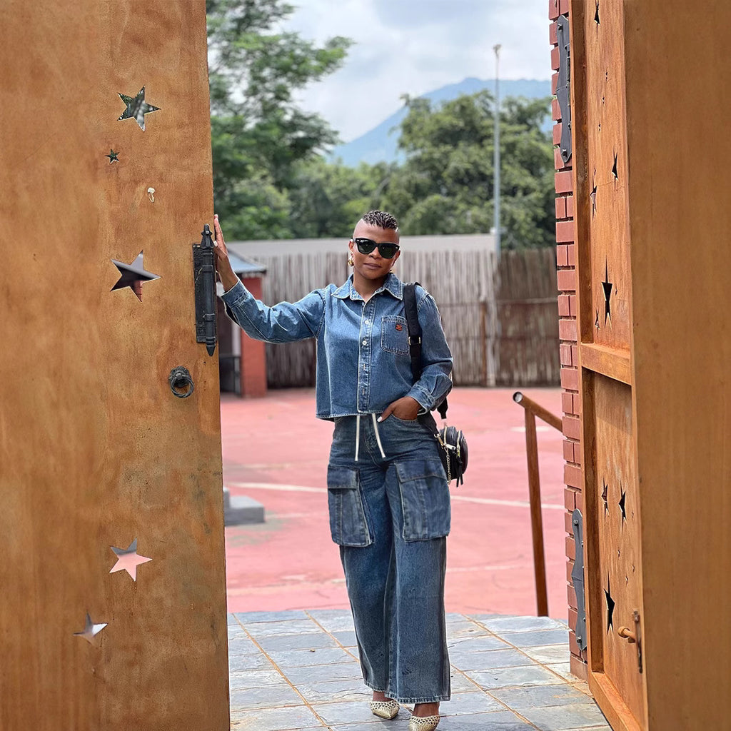 Street Style Wide-Leg Cargo Jeans