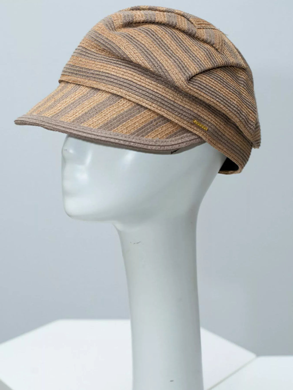 Lightweight woven straw newsboy cap by Plush Fashion Hub, breathable summer hat with a classic, rounded brim and textured straw design.