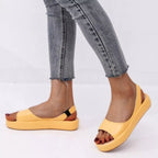 Shopimist peep toe platform sandals featuring a stylish open toe design and chunky heel, perfect for fashionable summer wear.