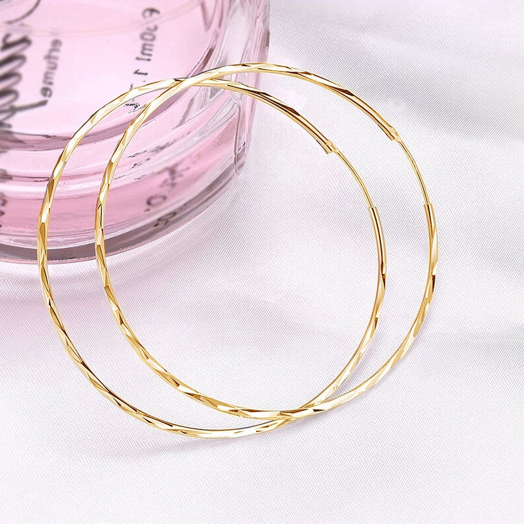 Sterling silver circle hoop earrings for women, featuring endless design, from Plush Fashion Hub, perfect as gifts