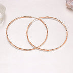 Sterling silver circle endless hoop earrings for women, stylish jewelry gift by Plush Fashion Hub.
