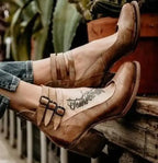 Pointed buckle sandals for women by Trendy Attic Store01, featuring stylish design and comfortable fit.