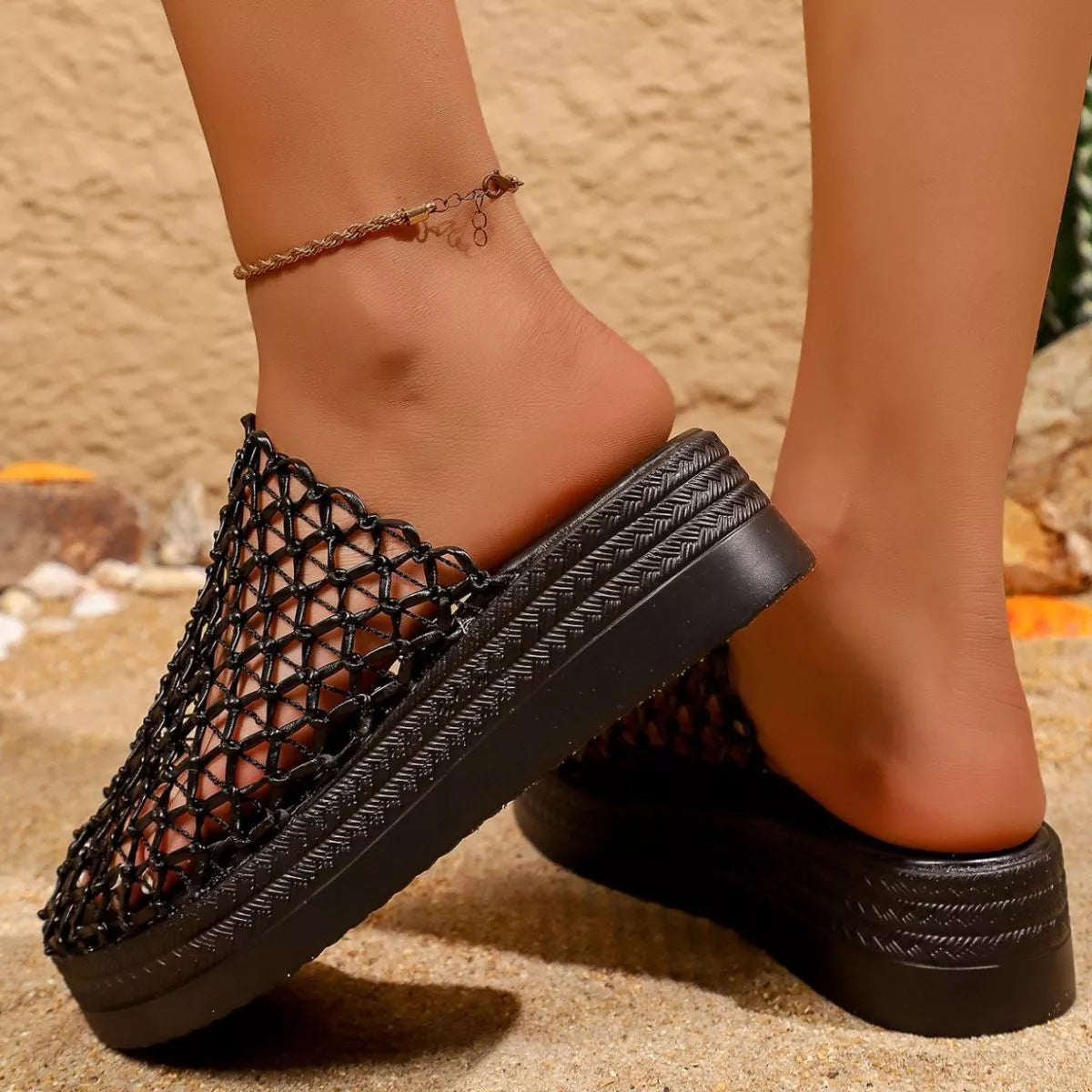 Shopimist round toe platform sandals with chunky heels and open-toe design, perfect for casual or summer outfits.