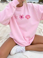 Women's cute kitten graphic sweatshirt by FitiqueFit, featuring a playful cat design on cozy streetwear style.