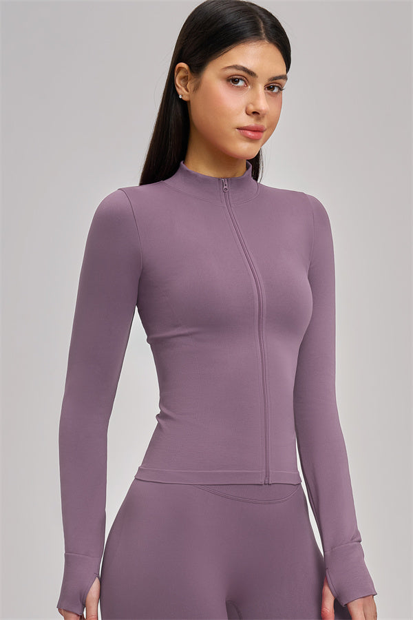 Fitglutes Activewear sports bra, jacket, and shorts 3-piece set, suitable for gym and workout activities, in stylish athletic design.