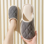 Shopimist round toe flats slippers with soft fabric upper and comfortable sole, ideal for casual wear and indoor comfort.