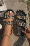 Comfortable Eva slippers with dahlia buckle detail from Threaded Pear, featuring soft soles and stylish design for indoor wear.