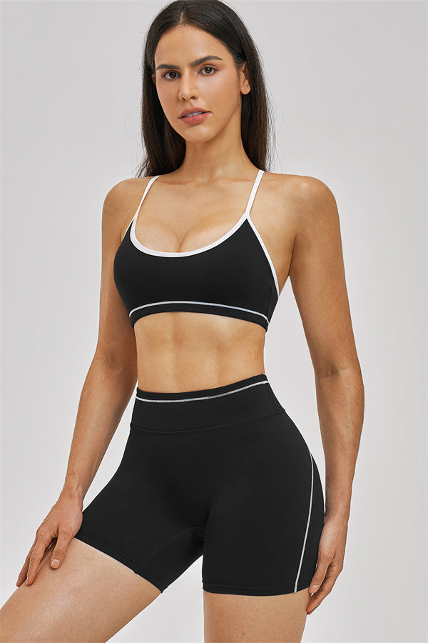 Fitglutes Activewear sports bra and shorts 2-piece set, designed for workout comfort and style, featuring breathable fabric and a sleek fit.