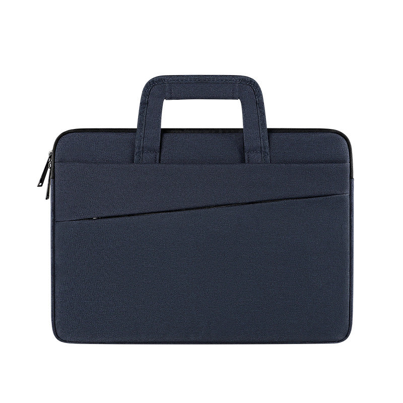 Plush Fashion Hub laptop bag and business briefcase with padded compartments and sleek black design for professional use.