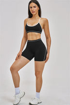 Fitglutes activewear sports bra and shorts 2-piece set, designed for workout, featuring a breathable sports bra and fitted gym shorts.