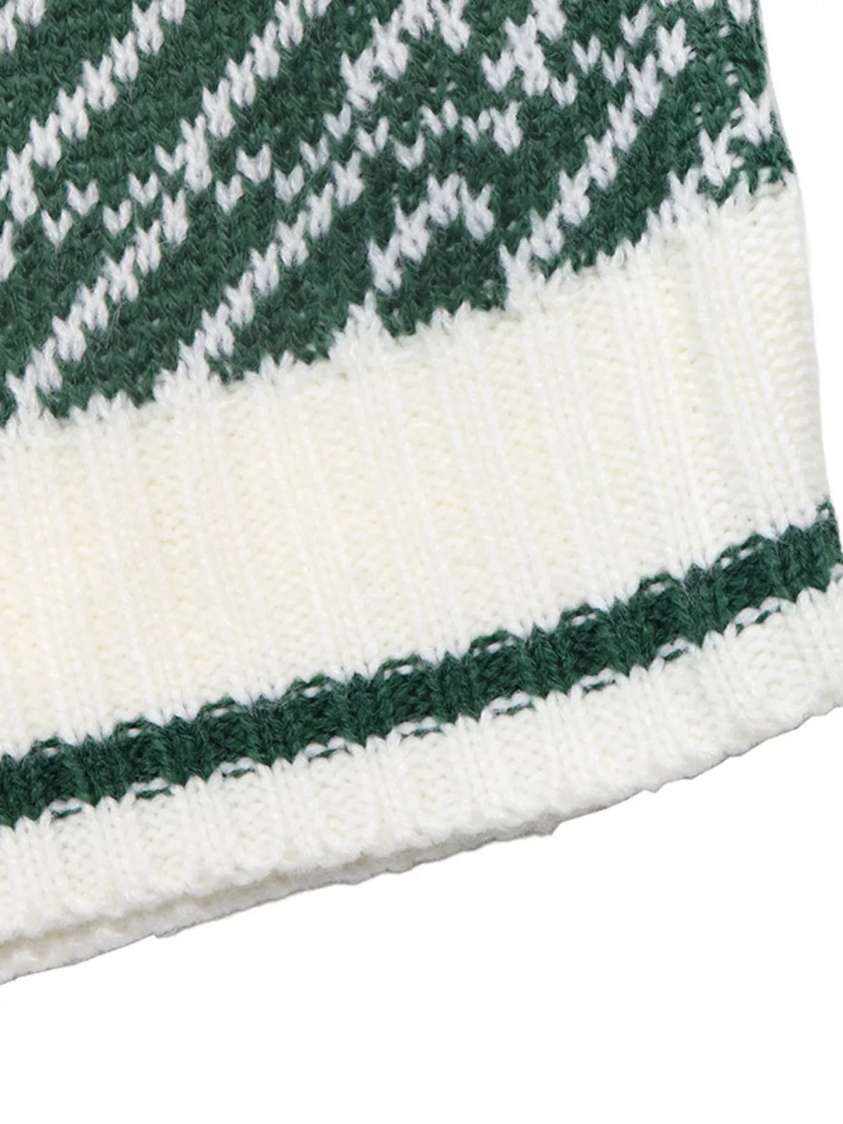 Geometric patterned collared sweater by Plush Fashion Hub featuring a stylish design and comfortable fit.