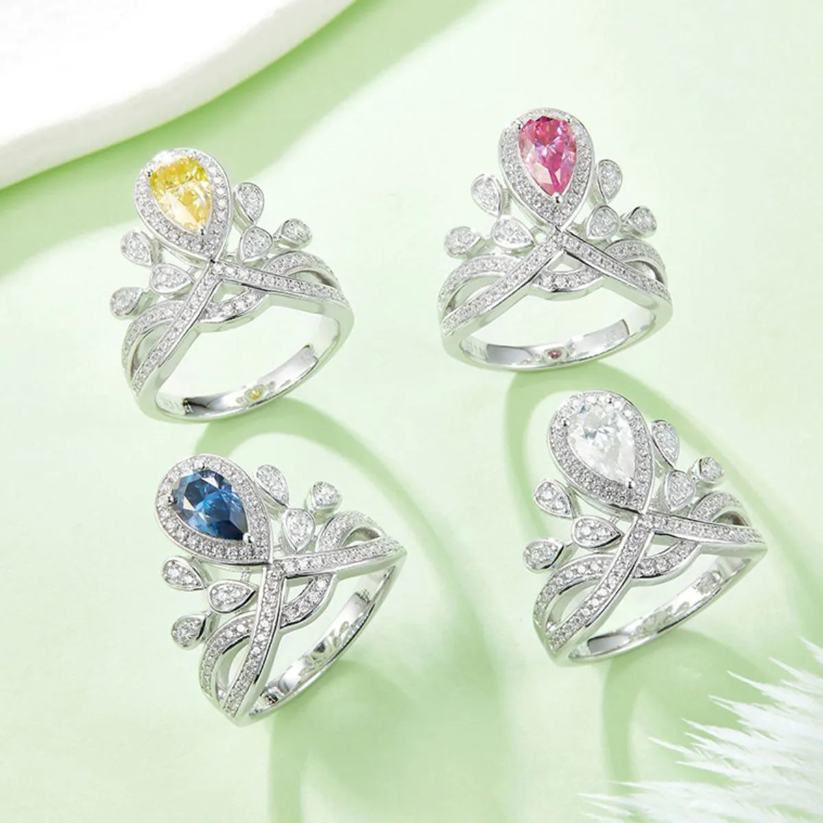 Sterling silver ring featuring a 1-carat moissanite gemstone, elegant and sparkling jewelry piece by Shopimist.