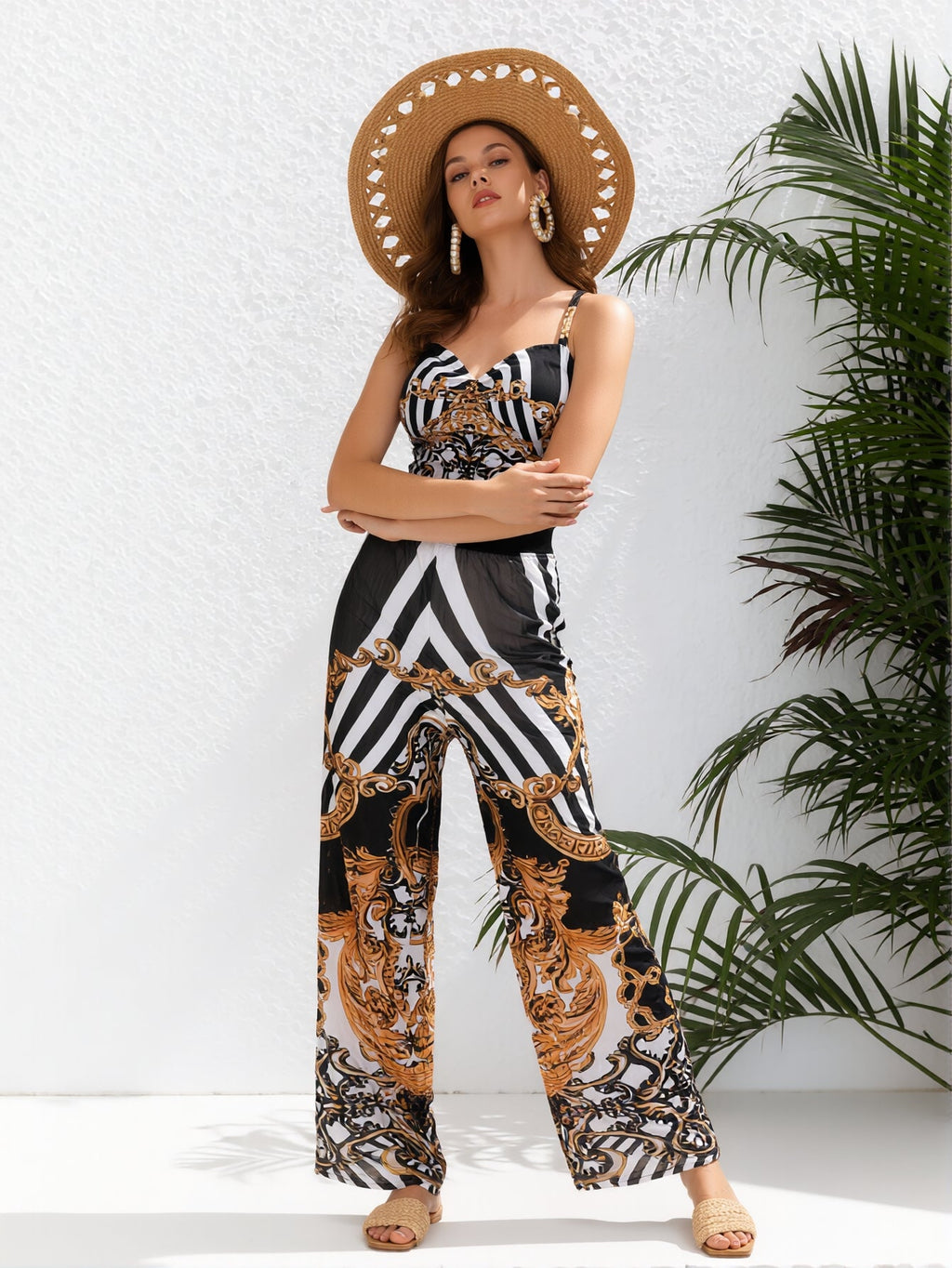 Plus size women's casual swimwear set by FitiqueFit featuring a stylish bikini and cover-up for beach vacation.