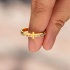 925 Sterling Silver Cross Ring with detailed cross design, showcasing a shiny silver finish and smooth band.