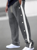 Men's plus size textured drawstring pants by Shopimist, showing the full length of stylish, comfortable men's casual trousers.
