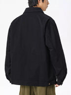 Men's plus size casual zip-up jacket by Shopimist featuring a comfortable fit and front pockets.