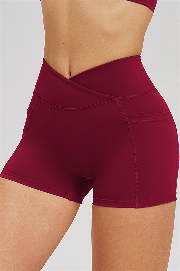 Fitglutes Activewear sports bra, zip jacket, and shorts 3-piece set for workout and gym activities.