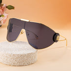 Women's full-frame aviator sunglasses by FitiqueFit with integrated UV protection lens for stylish sun protection.