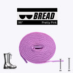 Pink elastic shoelaces from Plush Fashion Hub, showing close-up of flexible, colorful laces on a shoe.